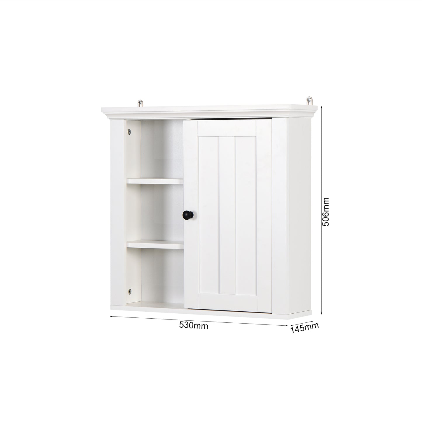 Modern Designed Wooden Bathroom Wall Mounted Cabinet with Door- White
