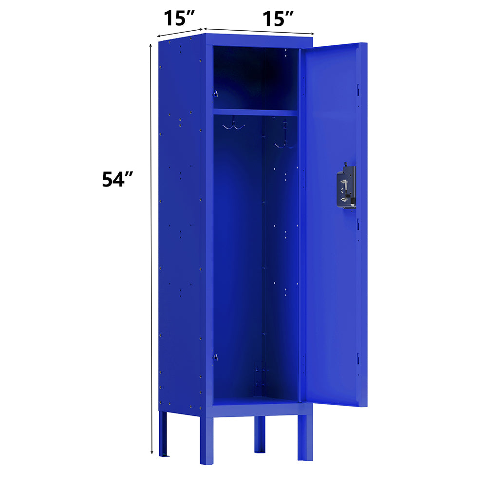 Retro Tall Metal Locker - Blue