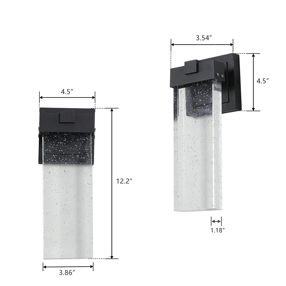 LED Crystal Wall Lamp - Waterproof, Outdoor