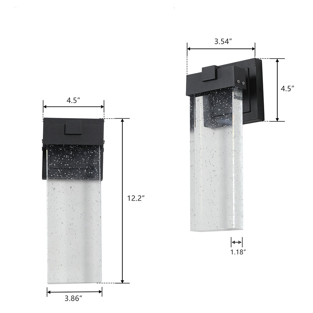 LED Crystal Wall Lamp - Waterproof, Outdoor