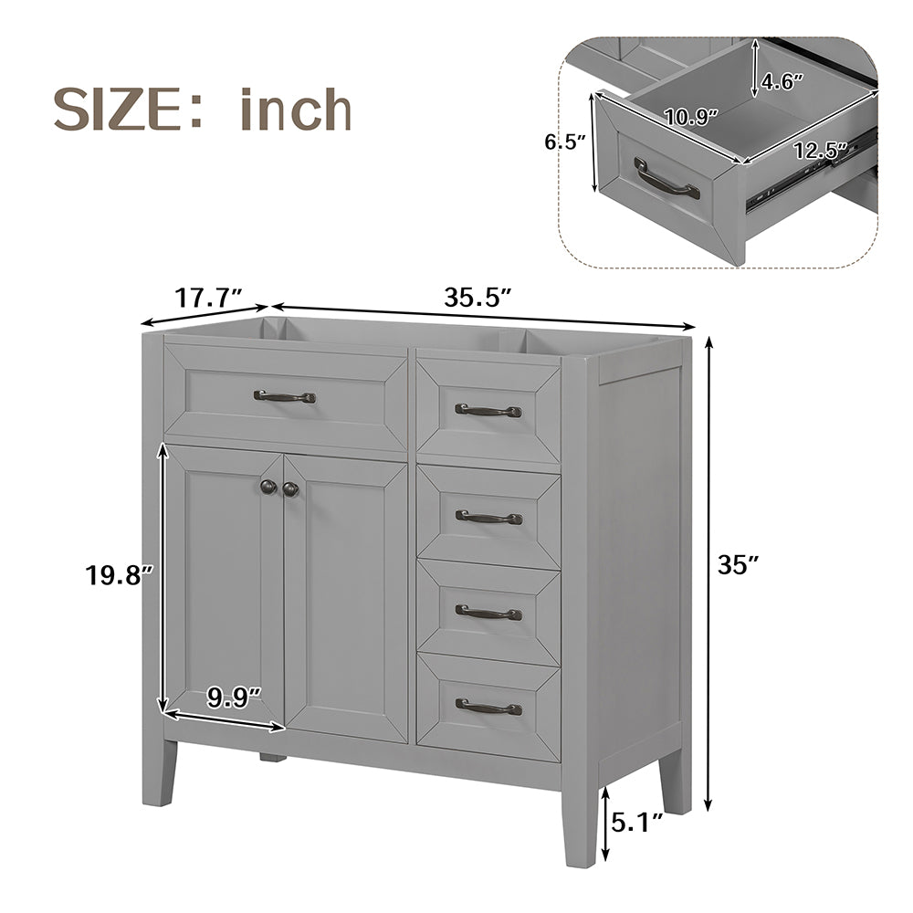 Bathroom Vanity Base - Grey