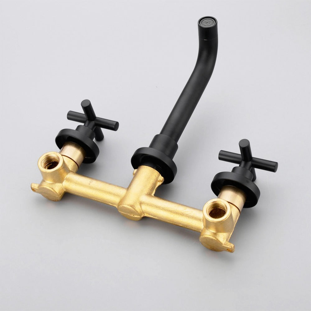 Bathroom Faucet Wall Mounted Bathroom Sink Faucet - Black