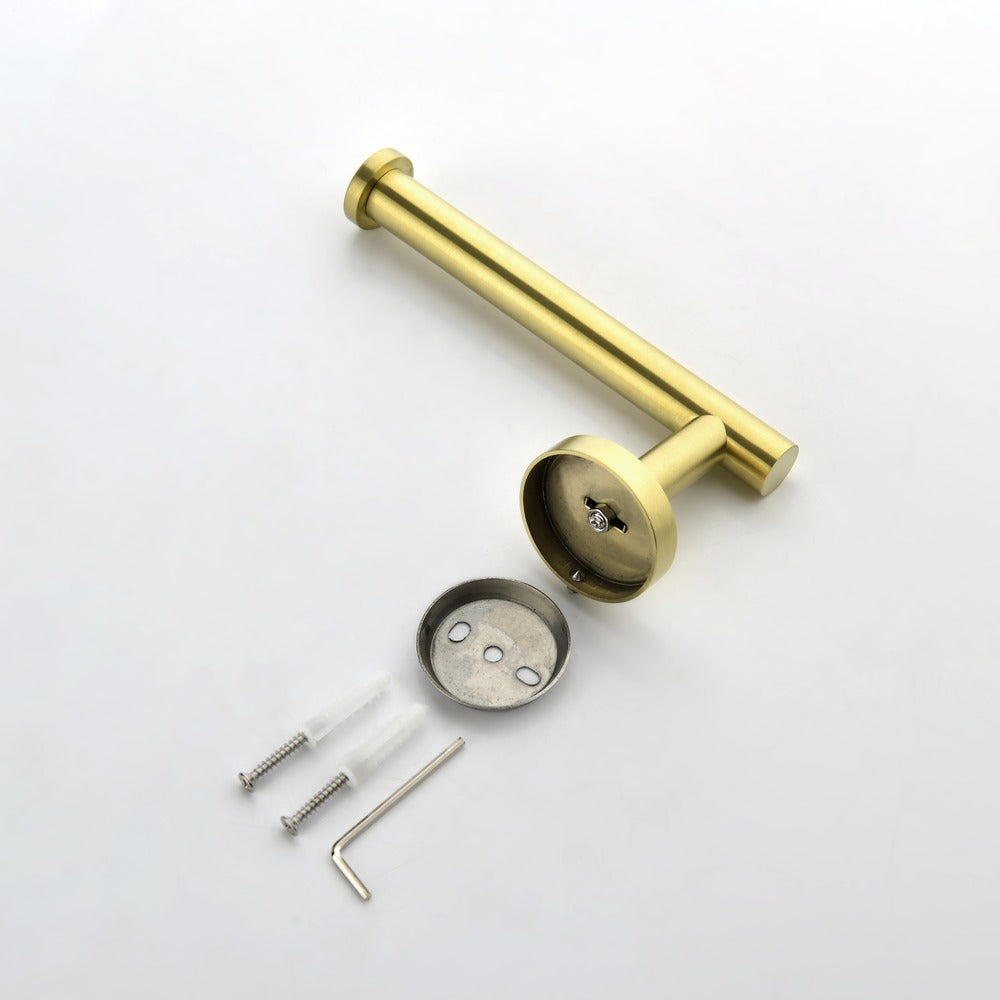 6-Piece Brushed Gold Bathroom Hardware Set