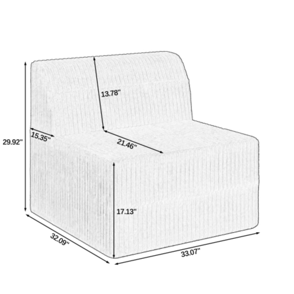 Green Compressed Sectional Sofa with Modern Minimalist Style