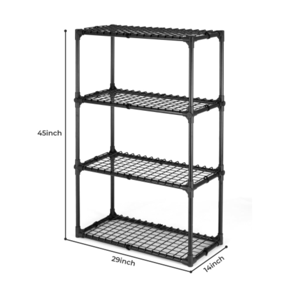 4 Tier Wire Rack with Cover 1 Pack