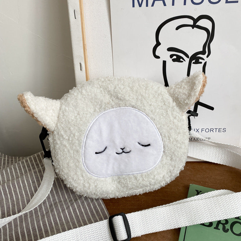 Women's Bag Autumn/Winter New Cute Doll Women's Shoulder Bag Fashionable and Stylish Crossbody Plush Small Round Bag Student Bag - view 7