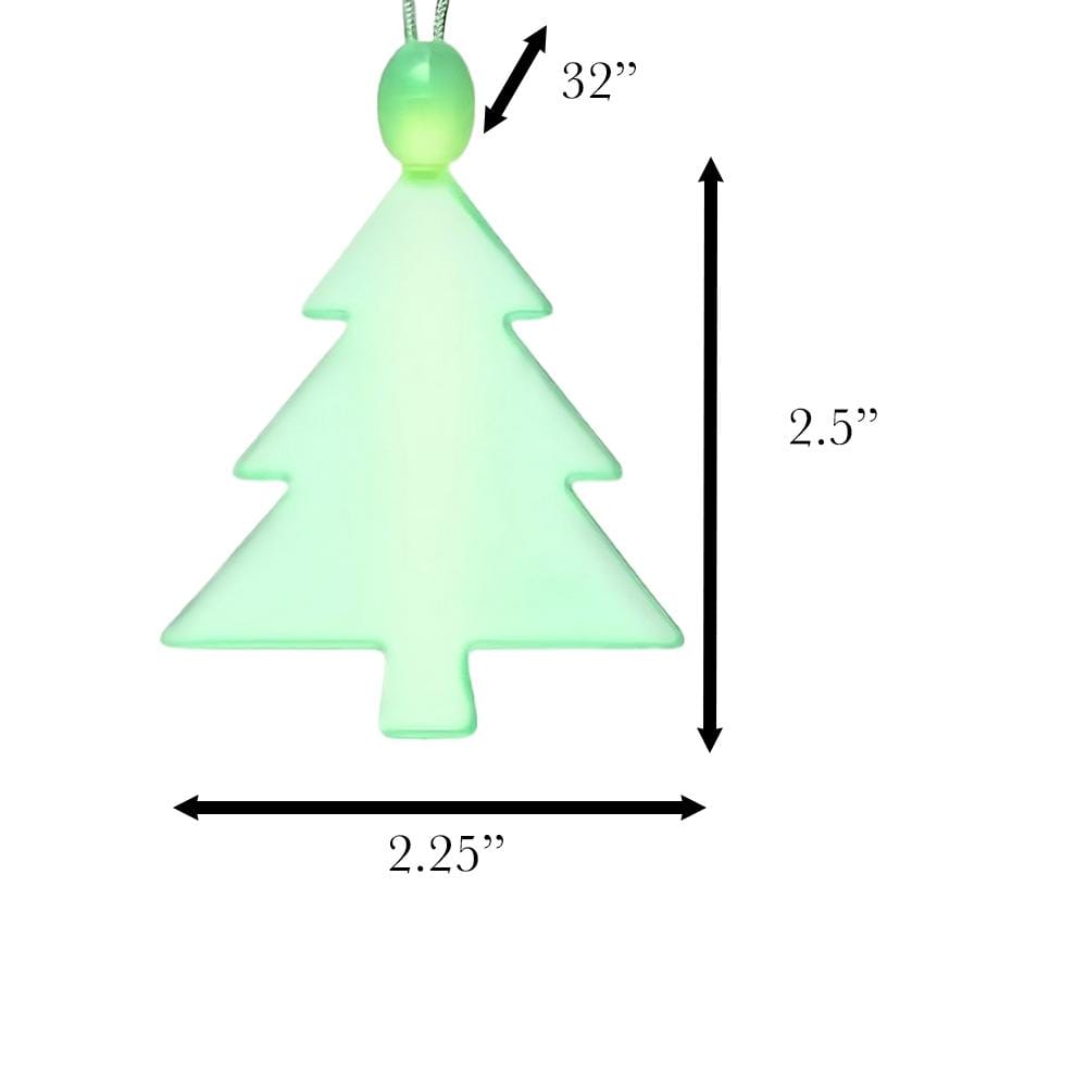 Green Light Up Christmas Tree Charm Pendant LED Necklace