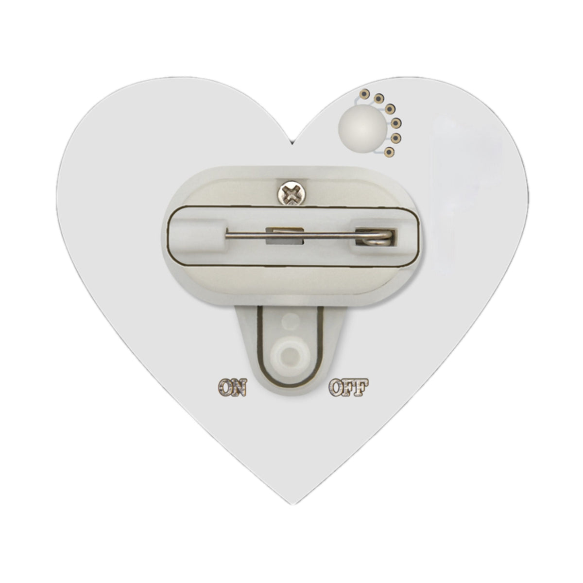 USA Heart Flashing Body Light Lapel Pins