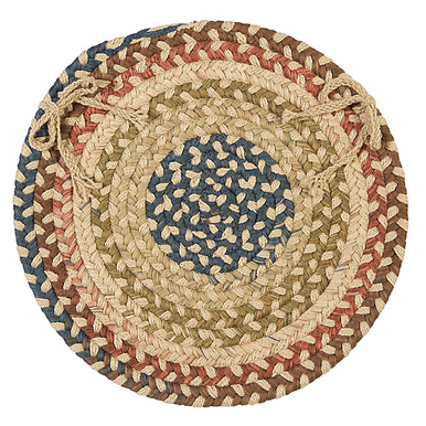 Natural Colonial Mills Cedar Cove Chair Pads Braided Chair Pads Made in the USA