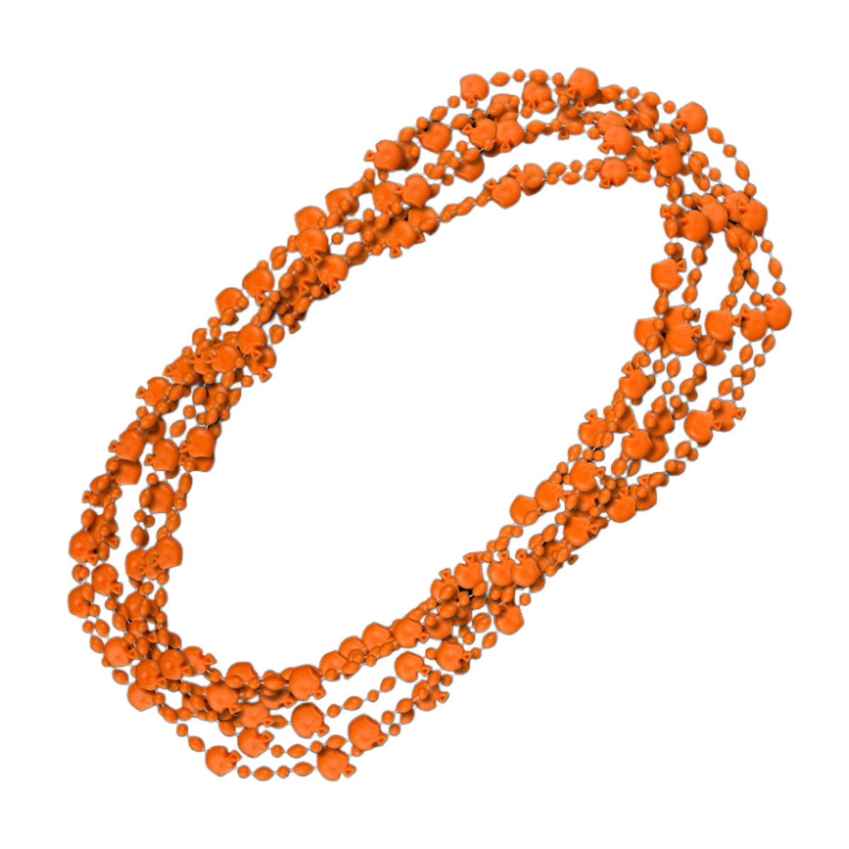 Football Helmet Bead Necklaces Non Metallic Orange Pack of 12