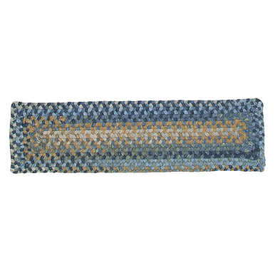 Whipple Blue Colonial Mills Ridgevale Stair Treads Braided Stair Treads Made in the USA