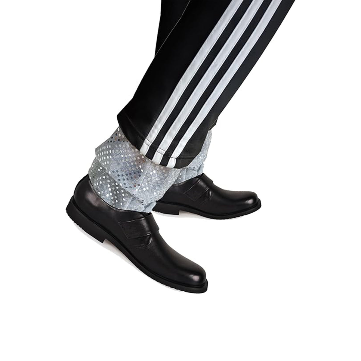 Silver Sequin Costume Socks Pair Sparkly Stage Ankle Covers Party Dancewear Accessory