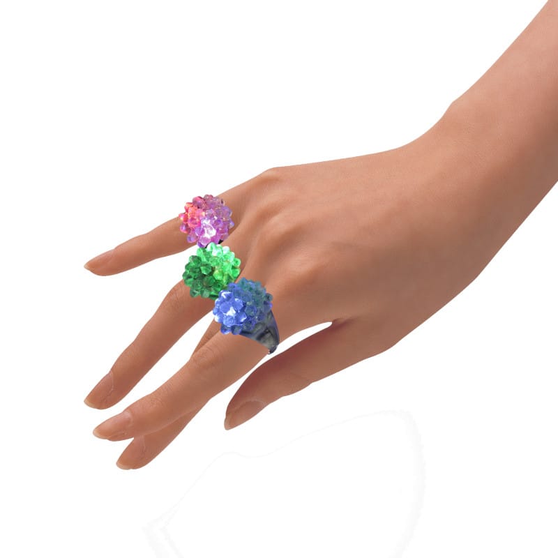 Slow Changing Soft Bubble Ring Pack of 24