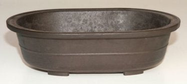 Brown Mica Bonsai Pot - Oval 11.25" x 8.0" x 3 1/8" OD 9.75 x 6.75" x 2.5" ID