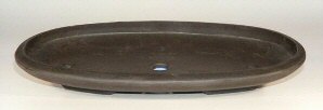 Brown Mica Forest Bonsai Pot - Oval OD:19.5" x 11.25" x 2" ID:18.25" x 9.75" x 1.5"