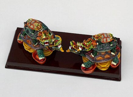Piggyback Turtle Miniature Figurines 5.0" x 2.0" x 2.0"