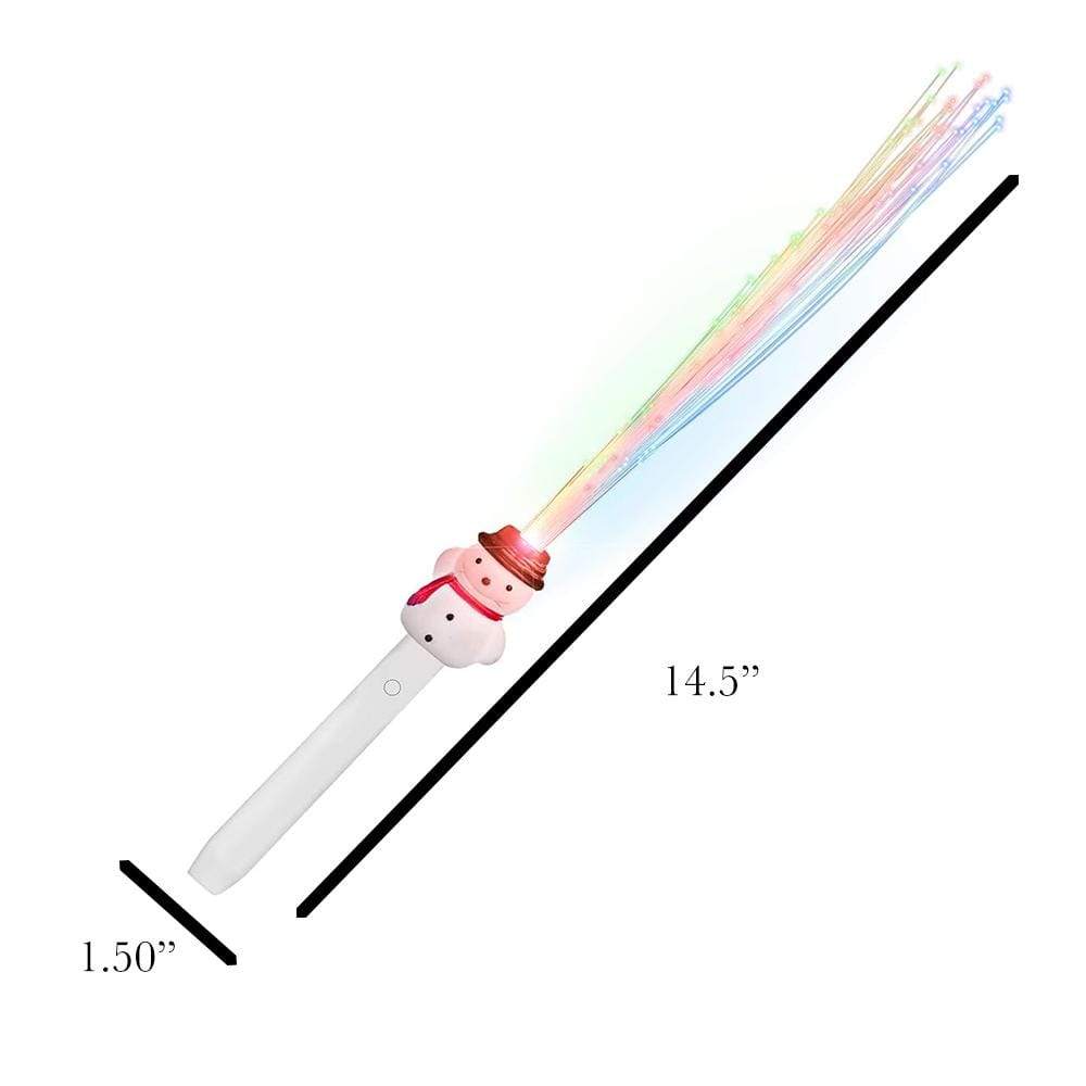 Fiber Optic Snowman Light Up Wand
