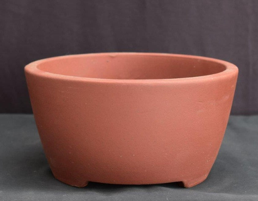 Round Unglazed Bonsai Pot 7.25" x 7.25" x 3.75"