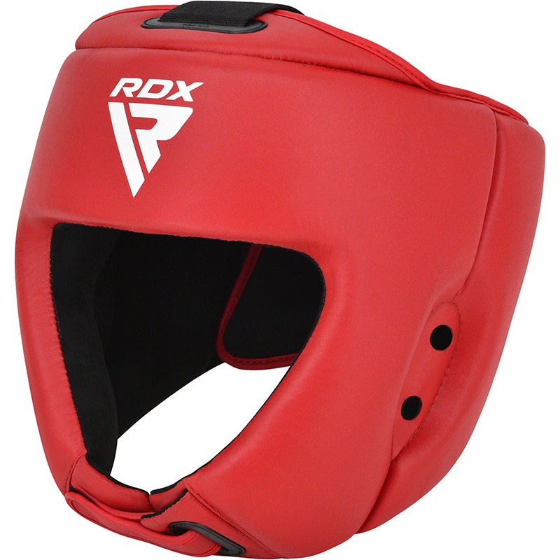 RDX HEAD GUARD LEATHER IBA APPROVED-1 RED-XL