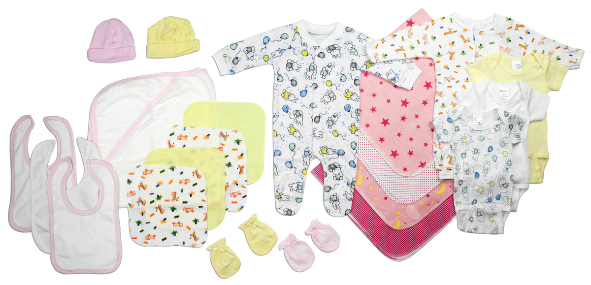 Newborn Baby Girls 21 Pc Layette Baby Shower Gift Set LS_0040