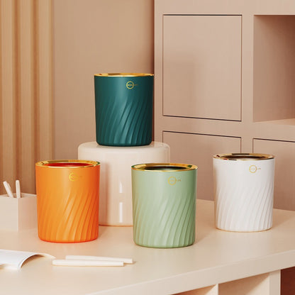 Desktop Trash Can Mini Press With Lid Small Paper Basket