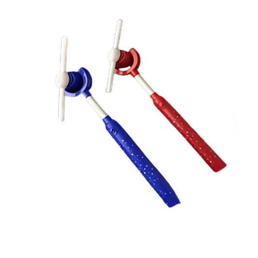 1 Case Light Up Windmill Wand Red and Blue Assorted