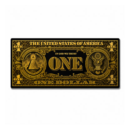 1 Dollar 24K Gold and Black Plated Decorative Collectible Banknote