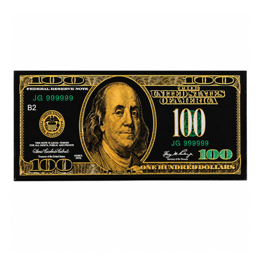 100 Dollar 24K Gold and Black Plated Decorative Collectible Banknote