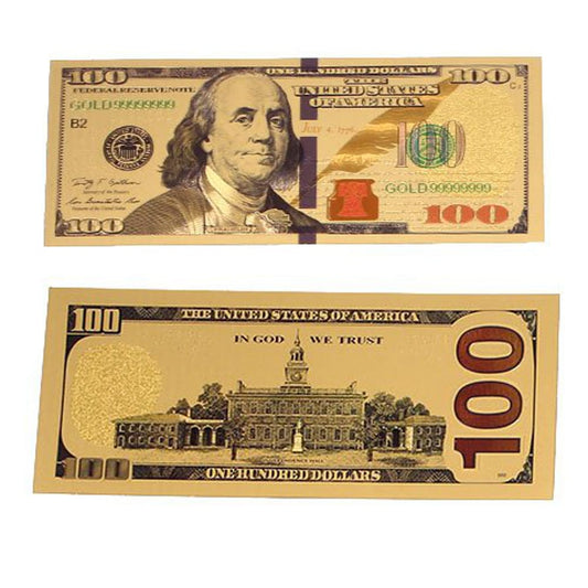 24K Gold-Plated $100 Replica Bill