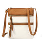 Leisure multifunctional pocket with double zipper vertical women's bag single shoulder bag crossbody bag