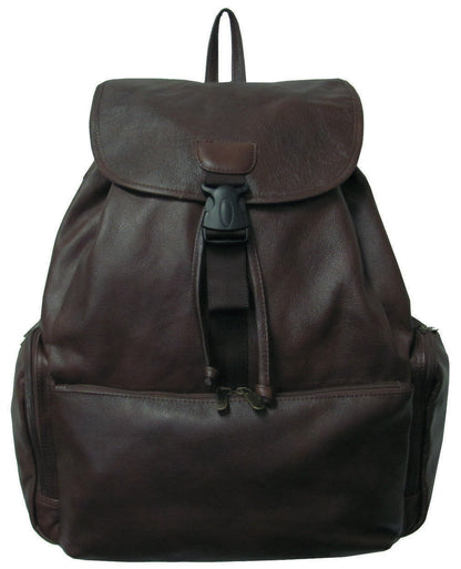 Amerileather Jumbo Leather Backpack - Charcoal