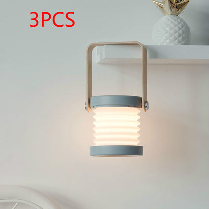 Foldable Touch-Dimmable LED Reading Night Light – Portable USB-Rechargeable Lantern for Home Decor