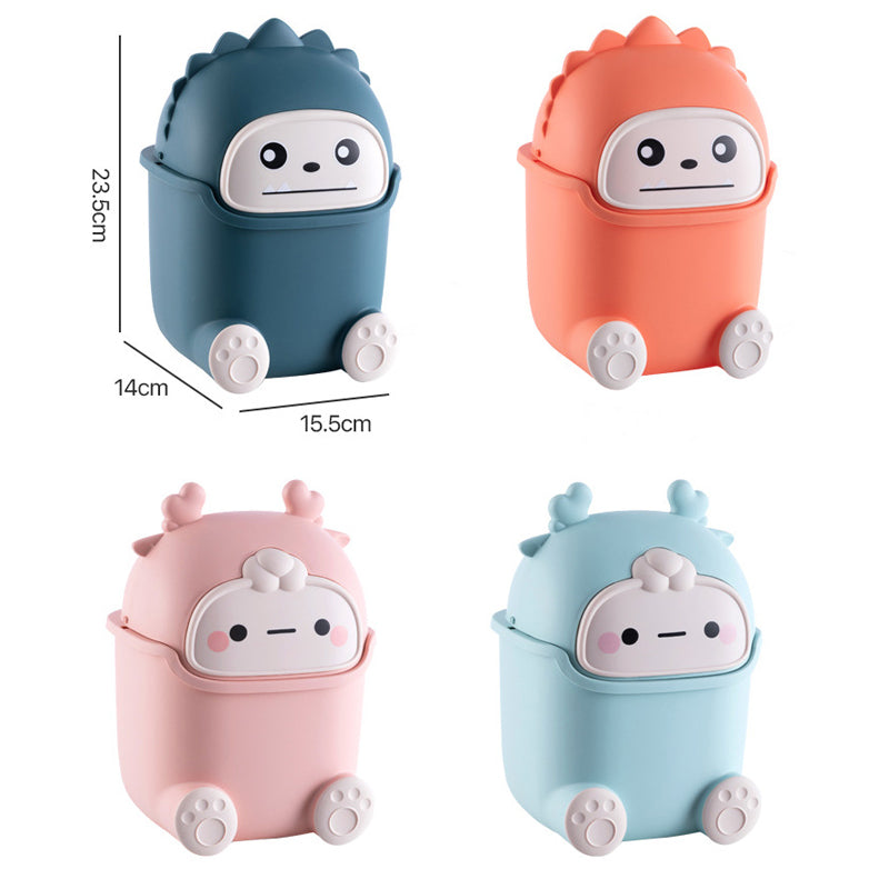 Desktop Trash Can Cute Mini Trash Storage Bin