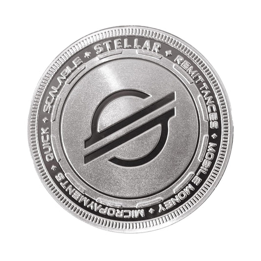 XLM Stellar Blockchain Crypto Silver Plated Souvenir Coin