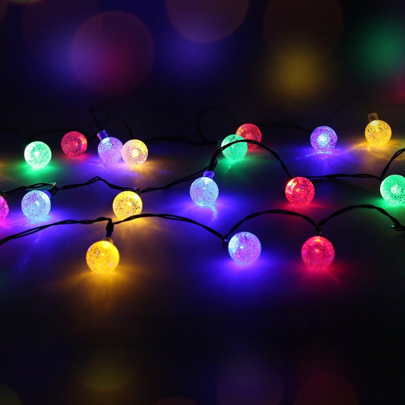 60 LED Outdoor Colorful Globe String Fairy LED Lights- Solar Powered