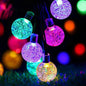 60 LED Outdoor Colorful Globe String Fairy LED Lights- Solar Powered