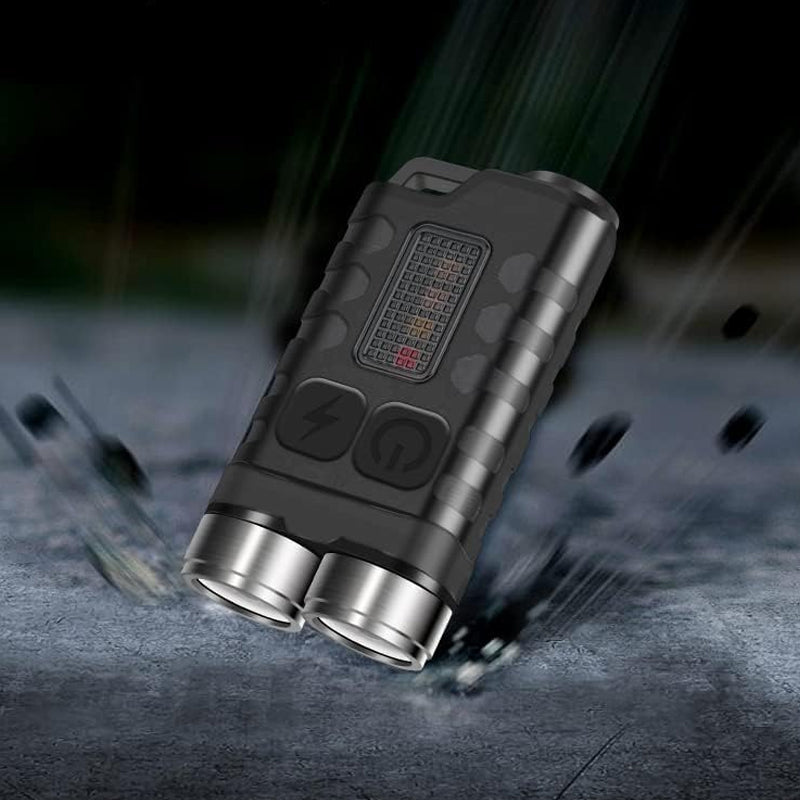 900LM Mini LED Flashlight Keychain Magnetic Torch- USB Rechargeable