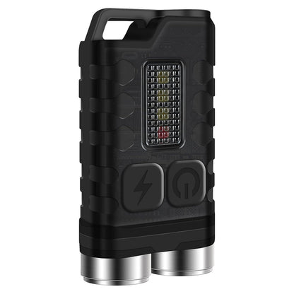 900LM Mini LED Flashlight Keychain Magnetic Torch- USB Rechargeable