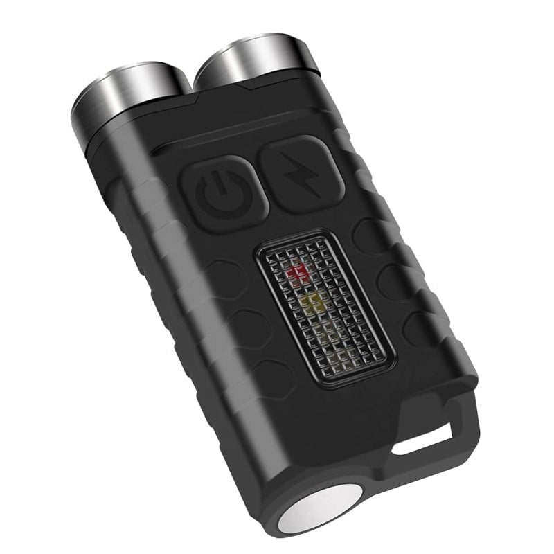 900LM Mini LED Flashlight Keychain Magnetic Torch- USB Rechargeable