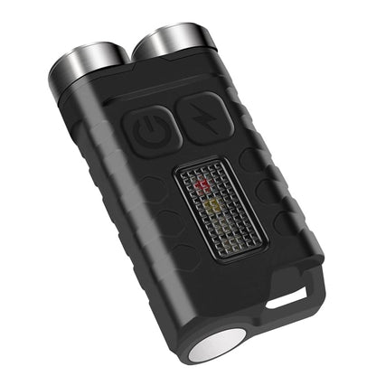 900LM Mini LED Flashlight Keychain Magnetic Torch- USB Rechargeable