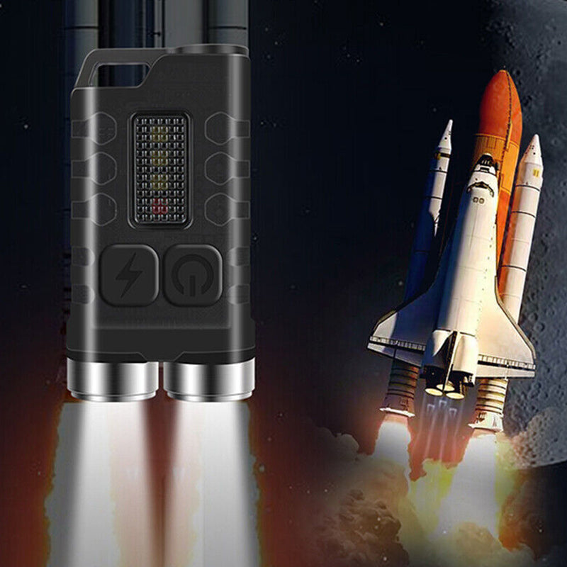 900LM Mini LED Flashlight Keychain Magnetic Torch- USB Rechargeable