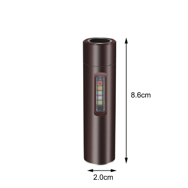 Mini Pocket LED Flashlight Magnetic Work Light- USB Rechargeable