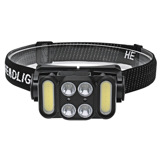 4LED COB Headlamp Super Bright Outdoor Head Light- Type C Charging