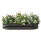 Oval Shaped Metal Raised Planter Outdoor Garden Plant and Vegetable Bed