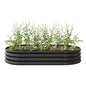 Large Oval Shaped Metal Raised Planter Outdoor Garden Plant Vegetable Bed