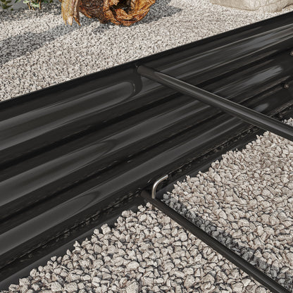 Large Oval Shaped Metal Raised Planter Outdoor Garden Plant Vegetable Bed