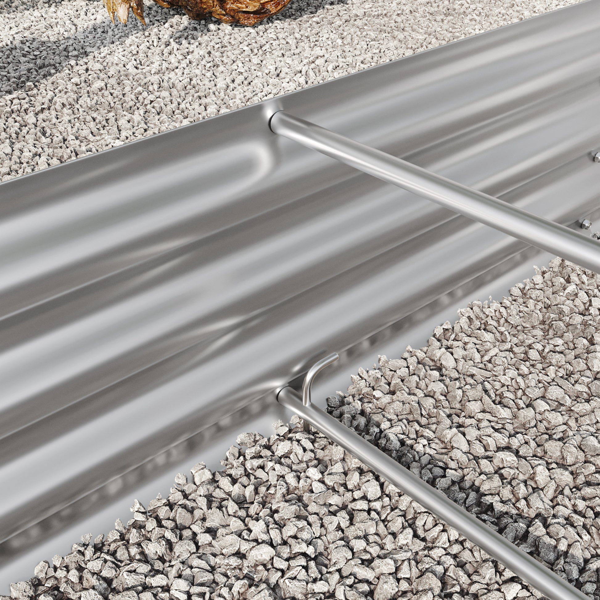 Oval-Shaped Large Metal Raised Garden Bed Herbs and Vegetable Planter