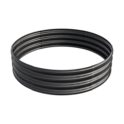 Round Shape Metal Raised Garden Bed Herbs and Vegetable Planter- Black