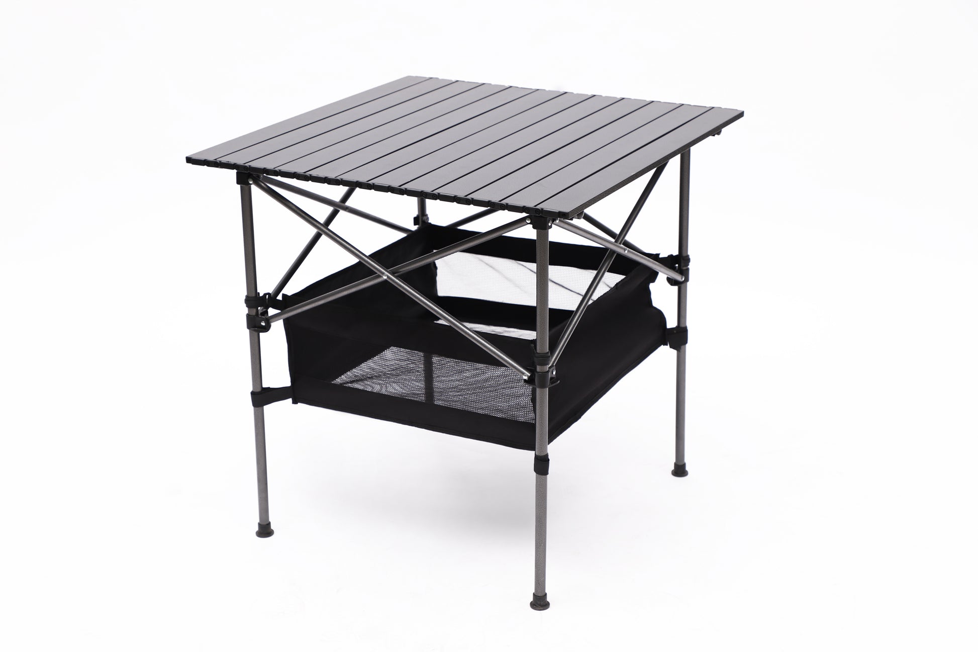 Aluminum Folding Outdoor Camping Roll-Up Square Table with Carrying Bag