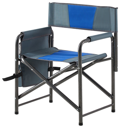 Aluminum Folding Outdoor Camping Director’s Chair with Storage Pockets